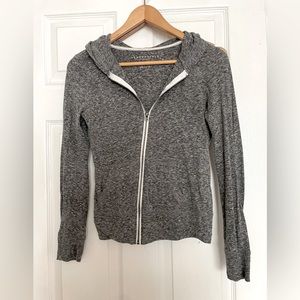 Light grey zip up hoodie